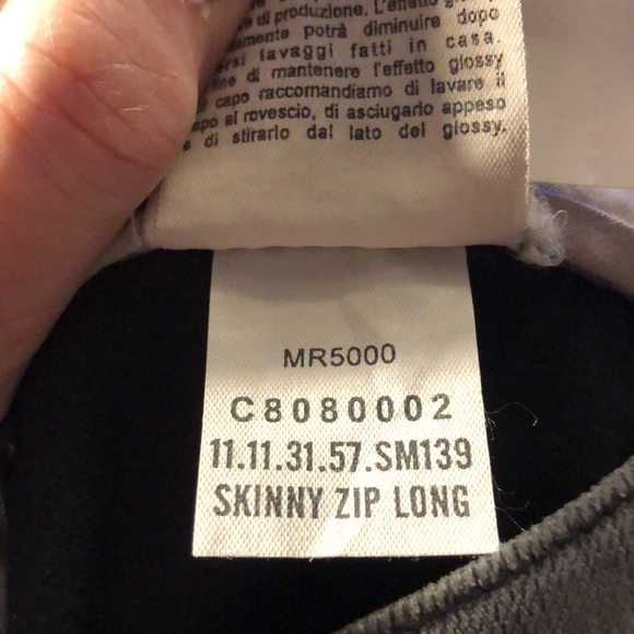 033 Stella McCartney Grey Wash Skinny Zip Jeans Size 28 TALL-MADE IN ITALY- NWT - Picture 12 of 12